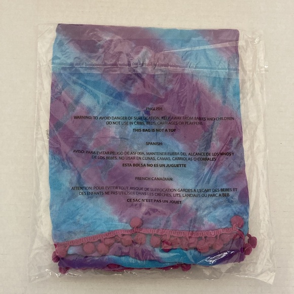 GIPSY 05 Sand Purple/Blue Tie Dyed Sarong Coverup Scarf - Picture 6 of 7